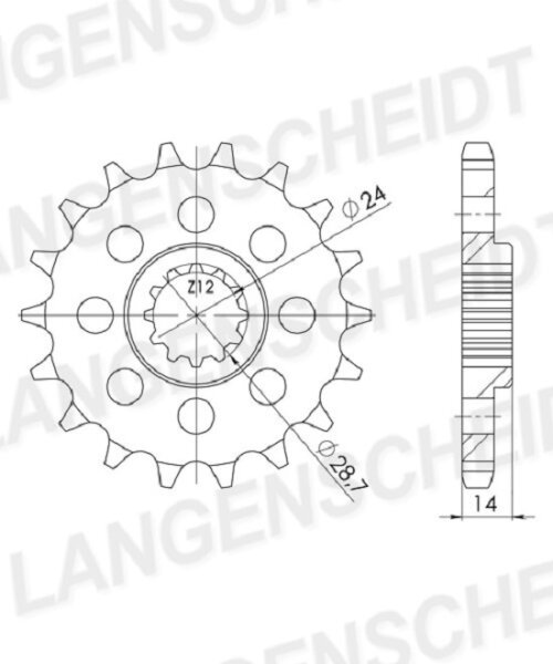 Supersprox Ritzel 530 - 16Z CST-1529:16|feinverzahnt 24,0/28,5