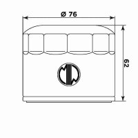 MIW Ölfilter B9004 Filterpatrone 76 mm...