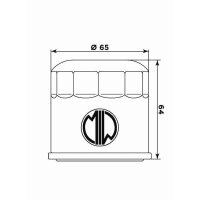 MIW Ölfilter H1015 Filterpatrone 65 mm...