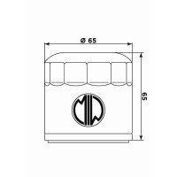 MIW Ölfilter MV21001 Filterpatrone 65 mm (OEM-Qualität)