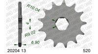 DC AFAM Ritzel 520 - 13Z 20204-13