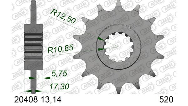 DC AFAM Ritzel 520 - 13Z 20408-13 PS