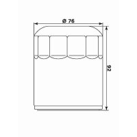 MIW Ölfilter BU10001 Chrom Filterpatrone 76 mm...