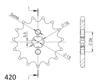 Supersprox Ritzel 420 - 15Z CST-563:15|grobverzahnt...