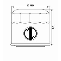 MIW Ölfilter S3007 Filterpatrone 80 mm (OEM-Qualität)