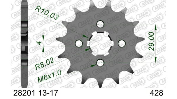 DC AFAM Ritzel 428 - 14Z 28201-14