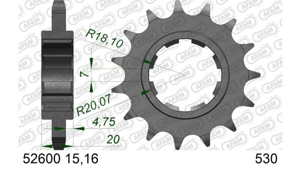 DC AFAM Ritzel 530 - 16Z 52600-16