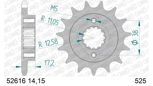 DC AFAM Ritzel 525 - 14Z 52616-14