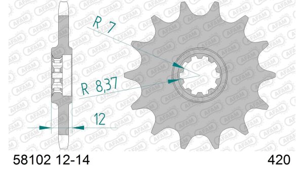 DC AFAM Ritzel 420 - 13Z 58102-13