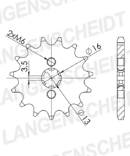 Supersprox Ritzel 420 - 16Z CST-563:16|grobverzahnt 13,0/16,0