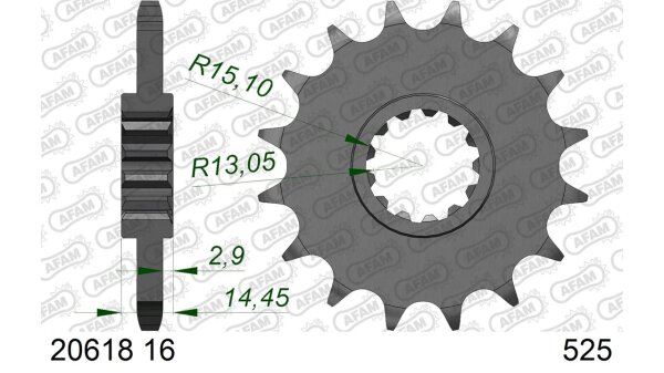 DC AFAM Ritzel 525 - 16Z 20618-16