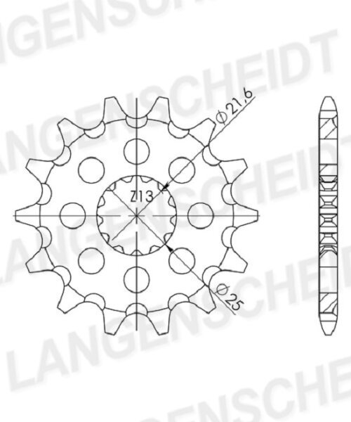 Supersprox Ritzel 520 - 14Z CST-565:14|feinverzahnt 21,6/25,0