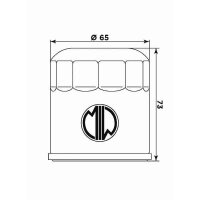 MIW Ölfilter BU10003 Filterpatrone 65 mm...