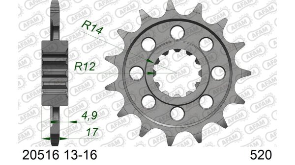 DC AFAM Ritzel 520 - 14Z 20516-14