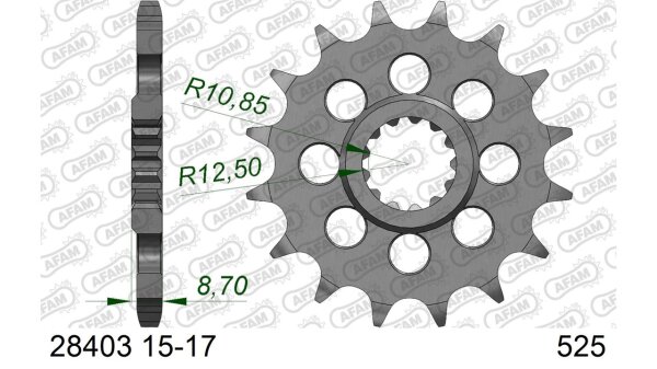 DC AFAM Ritzel 525 - 15Z 28403-15