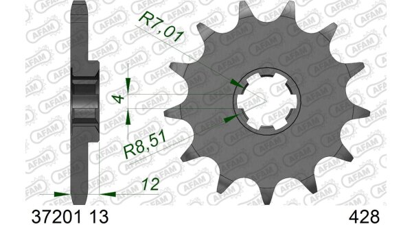 DC AFAM Ritzel 428 - 13Z 37201-13