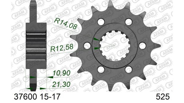 DC AFAM Ritzel 525 - 15Z 37600-15