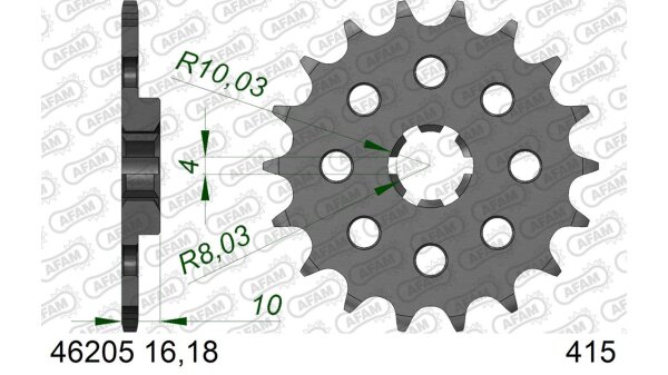 DC AFAM Ritzel 415 - 16Z 46205-16