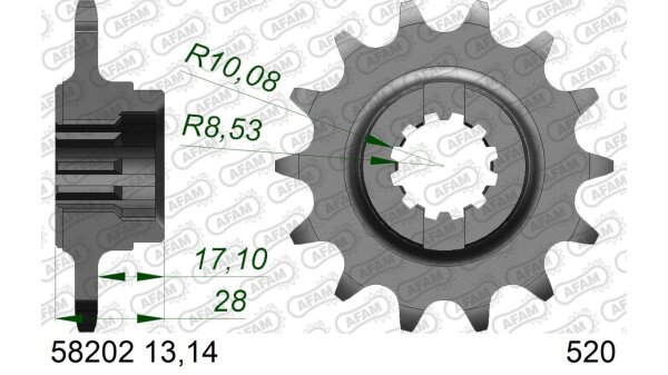 DC AFAM Ritzel 520 - 14Z 58202-14