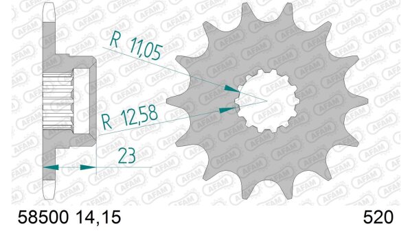 DC AFAM Ritzel 520 - 14Z 58500-14