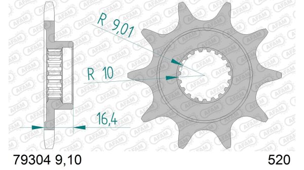 DC AFAM Ritzel 520 - 10Z 79304-10