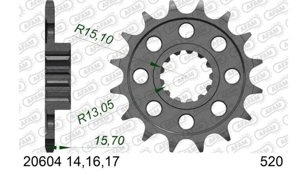 DC AFAM Ritzel 520 - 16Z 20604-16