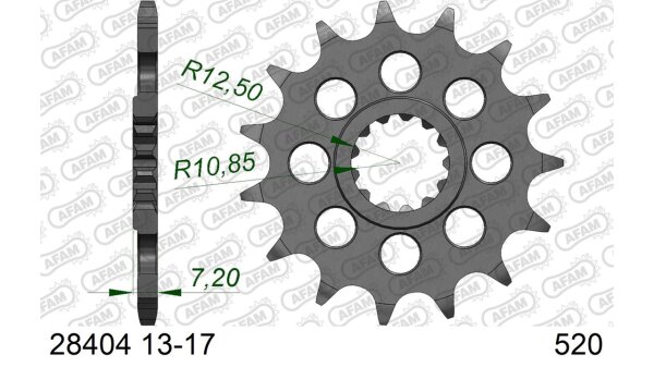 DC AFAM Ritzel 520 - 14Z 28404-14