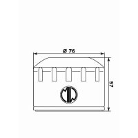 MIW Ölfilter P5002 Filterpatrone 76 mm (OEM-Qualität)