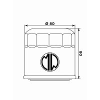 MIW Ölfilter H1007 Filterpatrone 80 mm (OEM-Qualität)