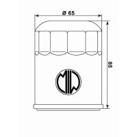 MIW Ölfilter A11001 Filterpatrone 65 mm...