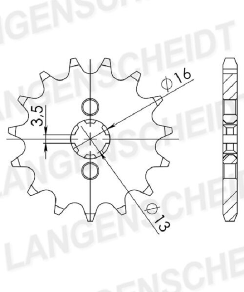 Supersprox Ritzel 420 - 13Z CST-563:13|grobverzahnt 13,0/16,0