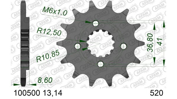 DC AFAM Ritzel 520 - 13Z 100500-13