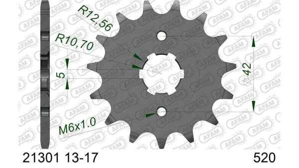 DC AFAM Ritzel 520 - 17Z 21301-17