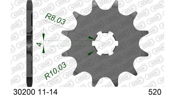 DC AFAM Ritzel 520 - 13Z 30200-13