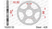 DC AFAM Stahl-Kettenrad 428 - 53Z (Silber) 10203-53| ID...