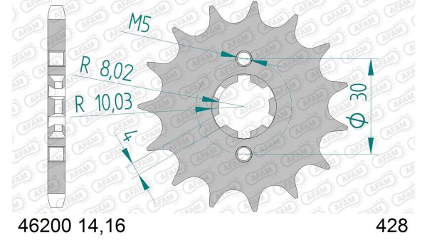 DC AFAM Ritzel 428 - 14Z 46200-14