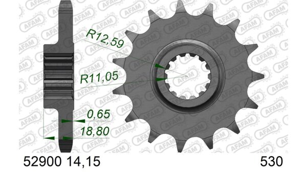 DC AFAM Ritzel 530 - 15Z 52900-15