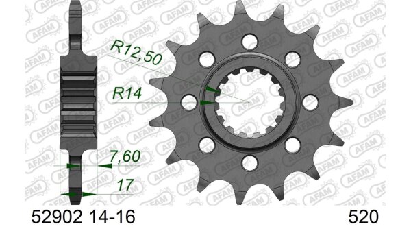 DC AFAM Ritzel 520 - 15Z 52902-15