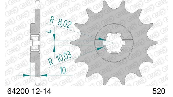 DC AFAM Ritzel 520 - 14Z 64200-14