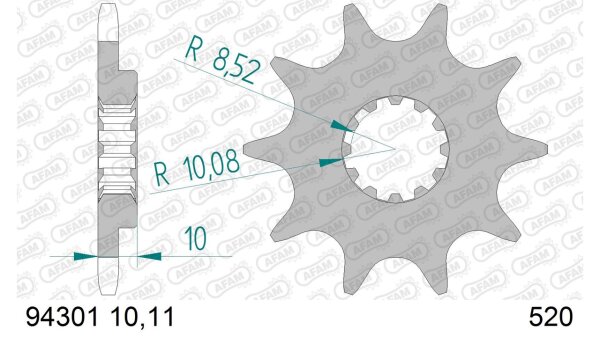 DC AFAM Ritzel 520 - 11Z 94301-11