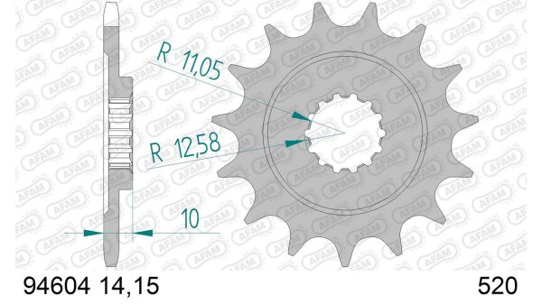 DC AFAM Ritzel 520 - 14Z 94604-14