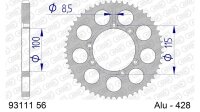 DC AFAM Alu-Kettenrad 428 - 56Z (Silber) 93111-56 | ID...