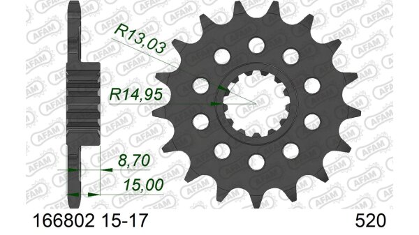 DC AFAM Ritzel 520 - 15Z 166802-15