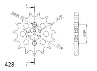 Supersprox Ritzel 428 - 15Z CST-425:15|grobverzahnt...