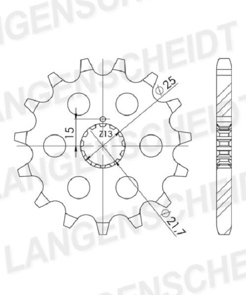 Supersprox Ritzel 630 - 14Z CST-518:14|feinverzahnt 21,6/25,0