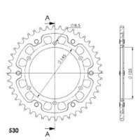 Supersprox Stealth-Kettenrad 530 - 44Z (gold)...