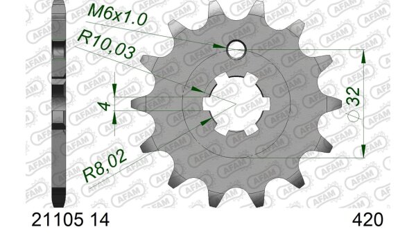 DC AFAM Ritzel 420 - 14Z 21105-14 PS