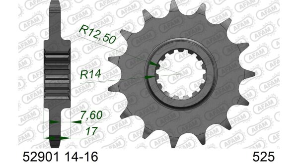 DC AFAM Ritzel 525 - 15Z 52901-15