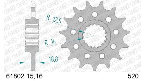 DC AFAM Ritzel 520 - 15Z 61802-15