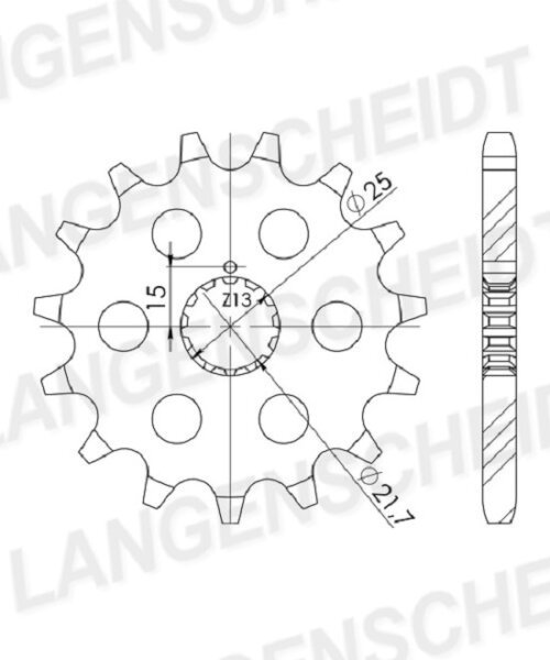 Supersprox Ritzel 630 - 16Z CST-518:16|feinverzahnt 21,6/25,0